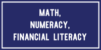 professional development topic - math, numeracy, financial literacy